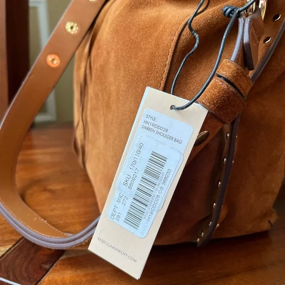 Rebecca Minkoff Whiskey Equestrian 
Darren Studded Suede Leather Shoulder Bag - Picture 8 of 16